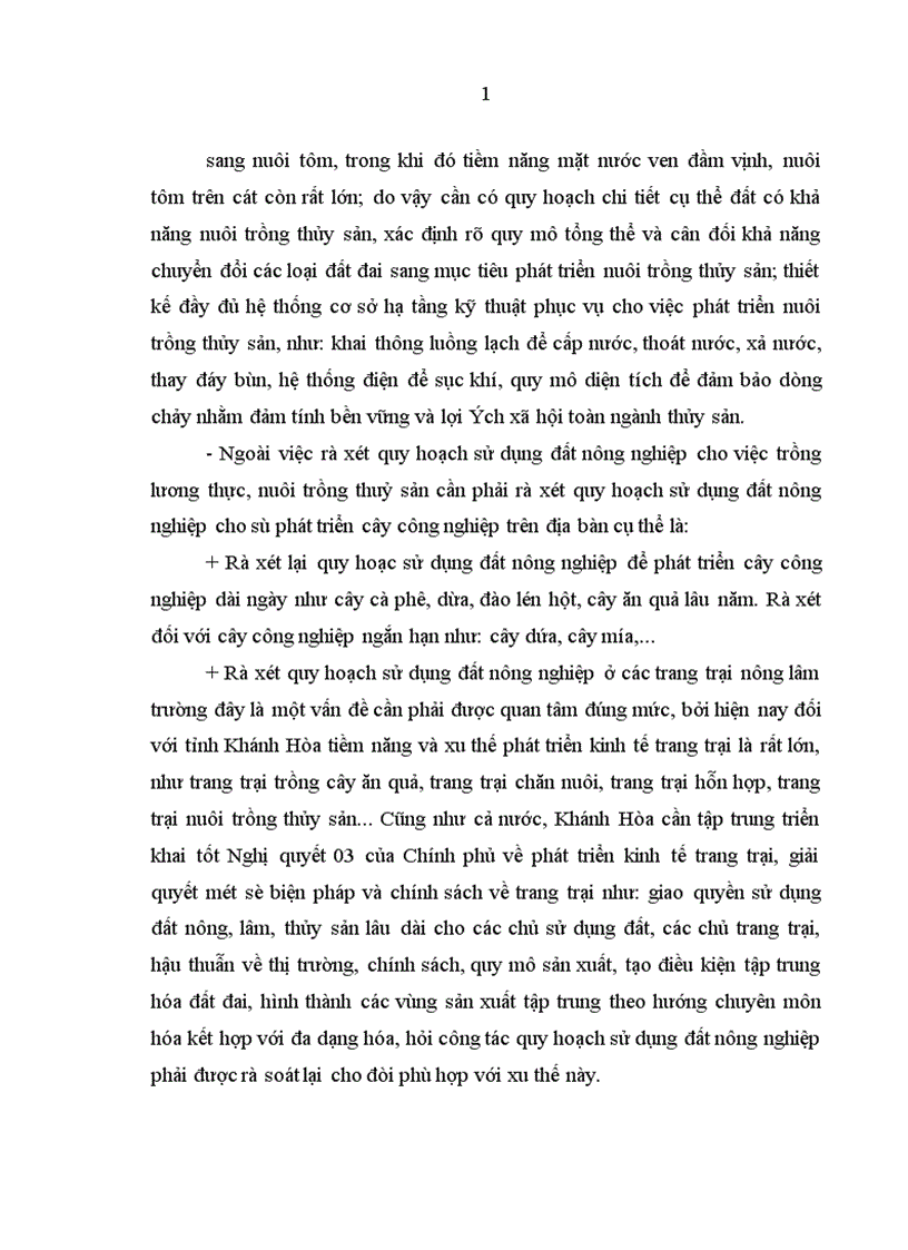 image for page Hoàn thiện quản lý nhà nước về quy hoạch sử dụng đất nông nghiệp trên địa bàn tỉnh Khánh Hoà