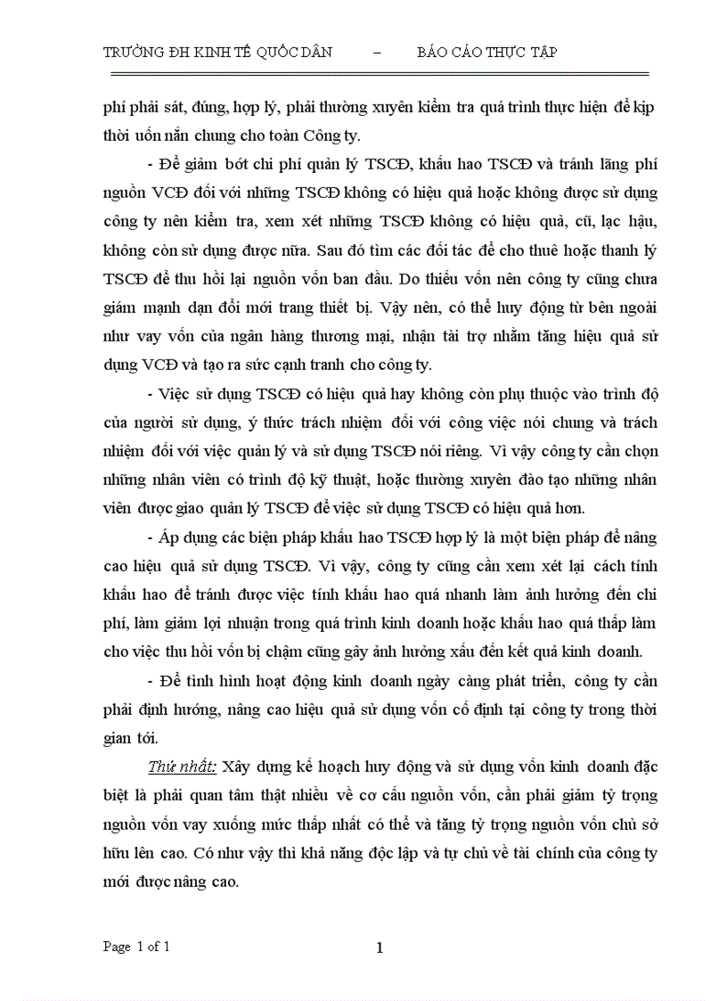 image for page Giải pháp nâng cao hiệu quả sử dụng vốn cố định tại Công ty TNHH Đầu tư và Phát triển Bình Minh