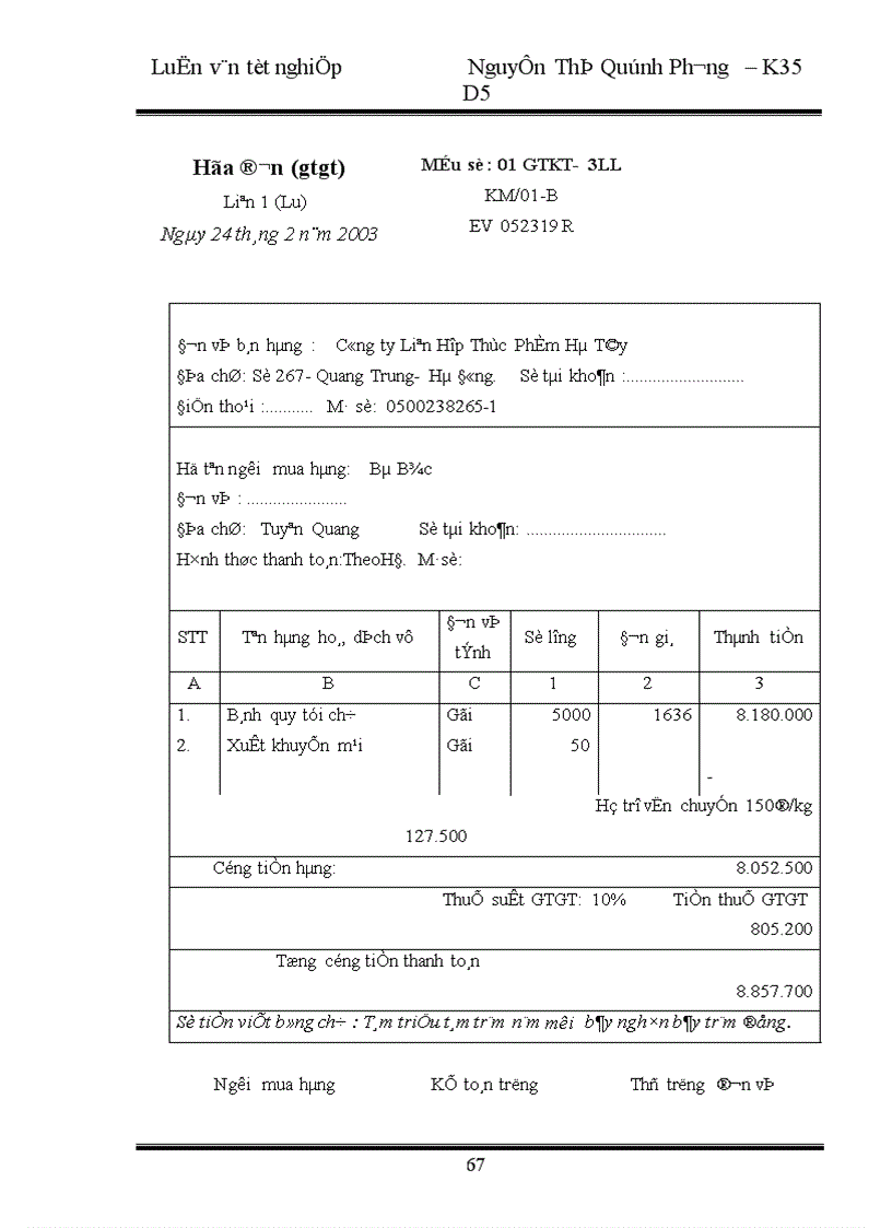 image for page Hoàn thiện kế toán nghiệp vụ tiêu thụ thành phẩm tại Công ty Liên Hợp Thực Phẩm Hà Tây 1