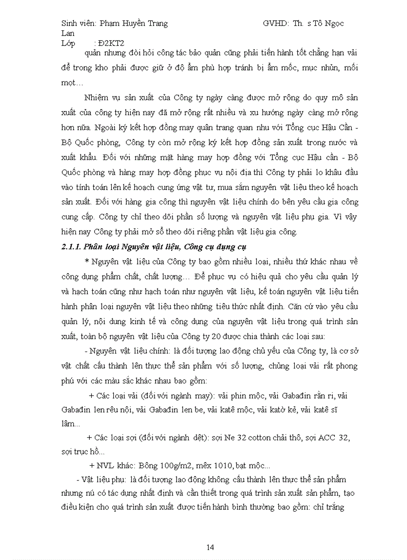 image for page Kế toán nguyên vật liệu công cụ dụng cụ tổng Công ty 20 Tổng cục Hậu cần Bộ Quốc phòng