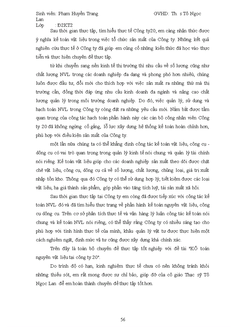 image for page Kế toán nguyên vật liệu công cụ dụng cụ tổng Công ty 20 Tổng cục Hậu cần Bộ Quốc phòng