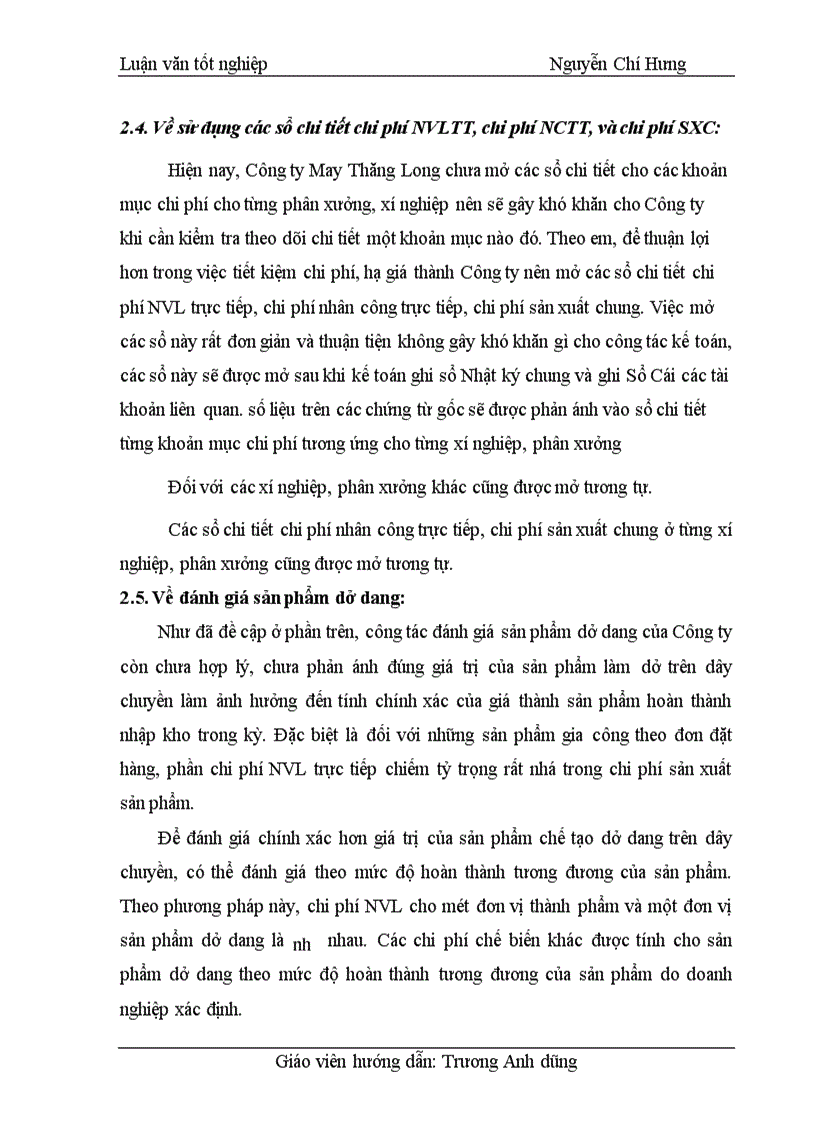 image for page Hoàn thiện công tác kế toán tập hợp chi phí sản xuất và tính giá thành sản phẩm tại Công ty cổ phần May Thăng Long 1