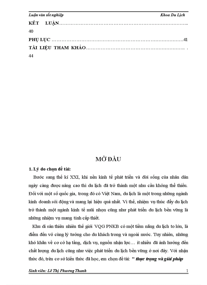 image for page Thực trạng và giải pháp phát triển du lịch bền vững ở vườn quốc gia Phong Nha Kẻ Bàng