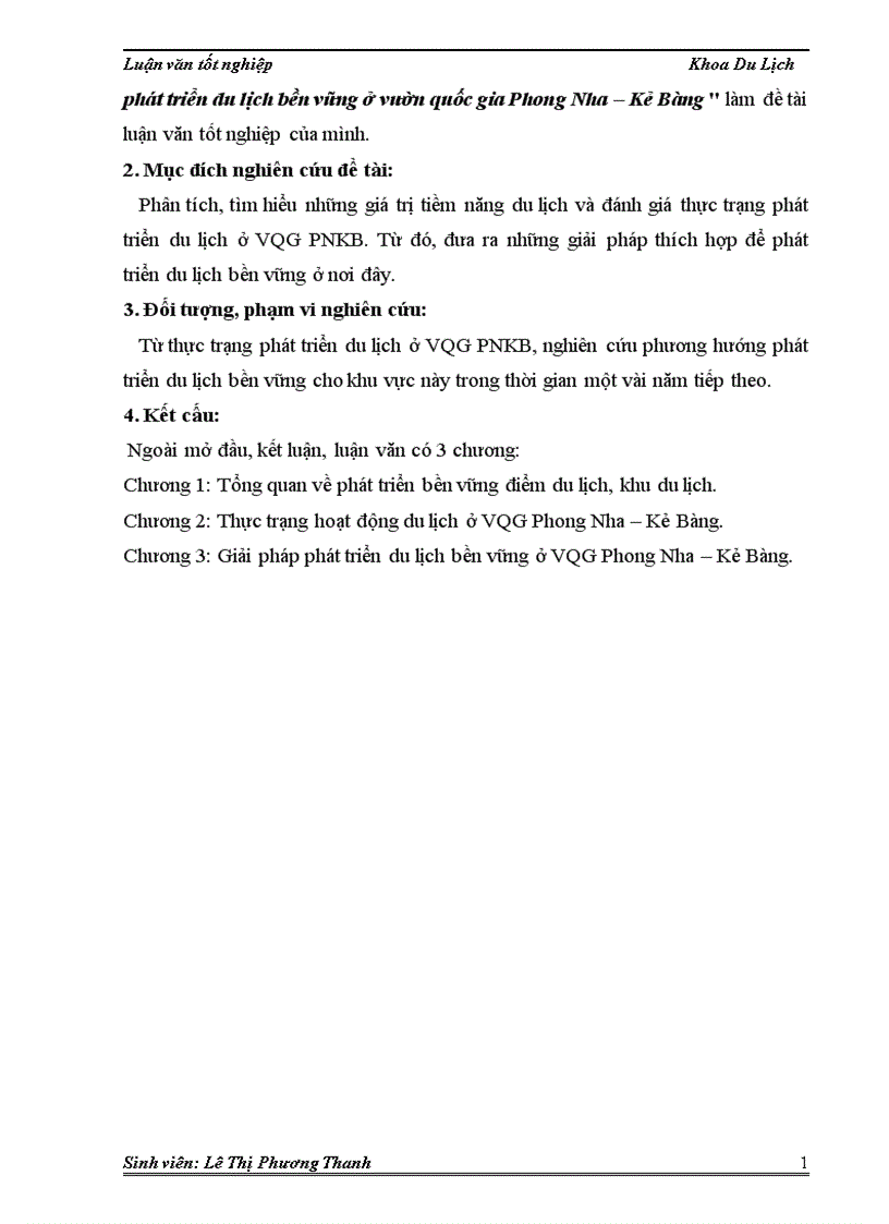 image for page Thực trạng và giải pháp phát triển du lịch bền vững ở vườn quốc gia Phong Nha Kẻ Bàng