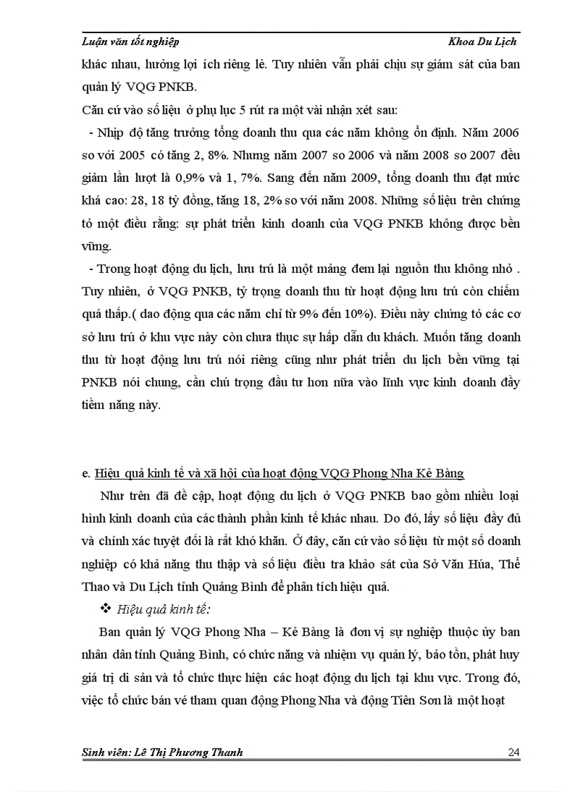 image for page Thực trạng và giải pháp phát triển du lịch bền vững ở vườn quốc gia Phong Nha Kẻ Bàng