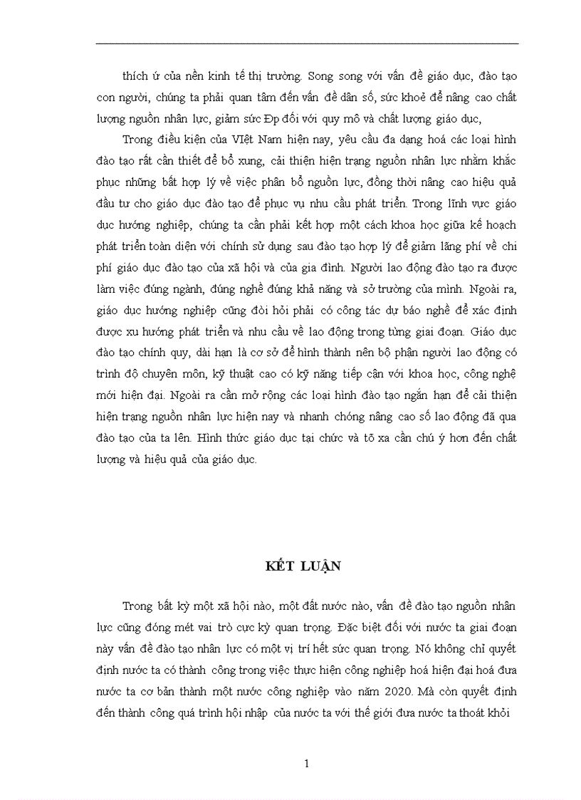 image for page Thực trạng và giải pháp để nâng cao hiệu quả của đào tạo và sử dụng nguồn nhân lực phục vụ cho sự nghiệp công nghiệp hoá hiện đại hoá ở Việt Nam 1