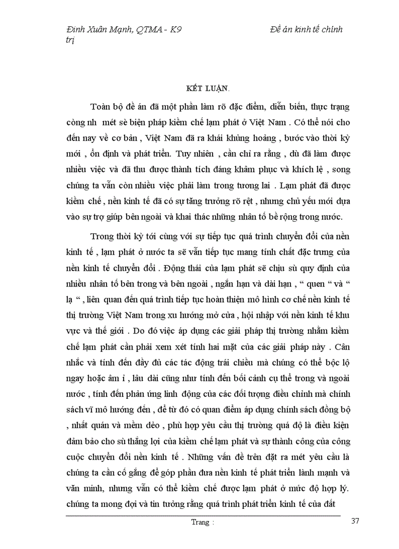 image for page Lạm phát và biện pháp chống lạm phát ở nước ta hiện nay 1