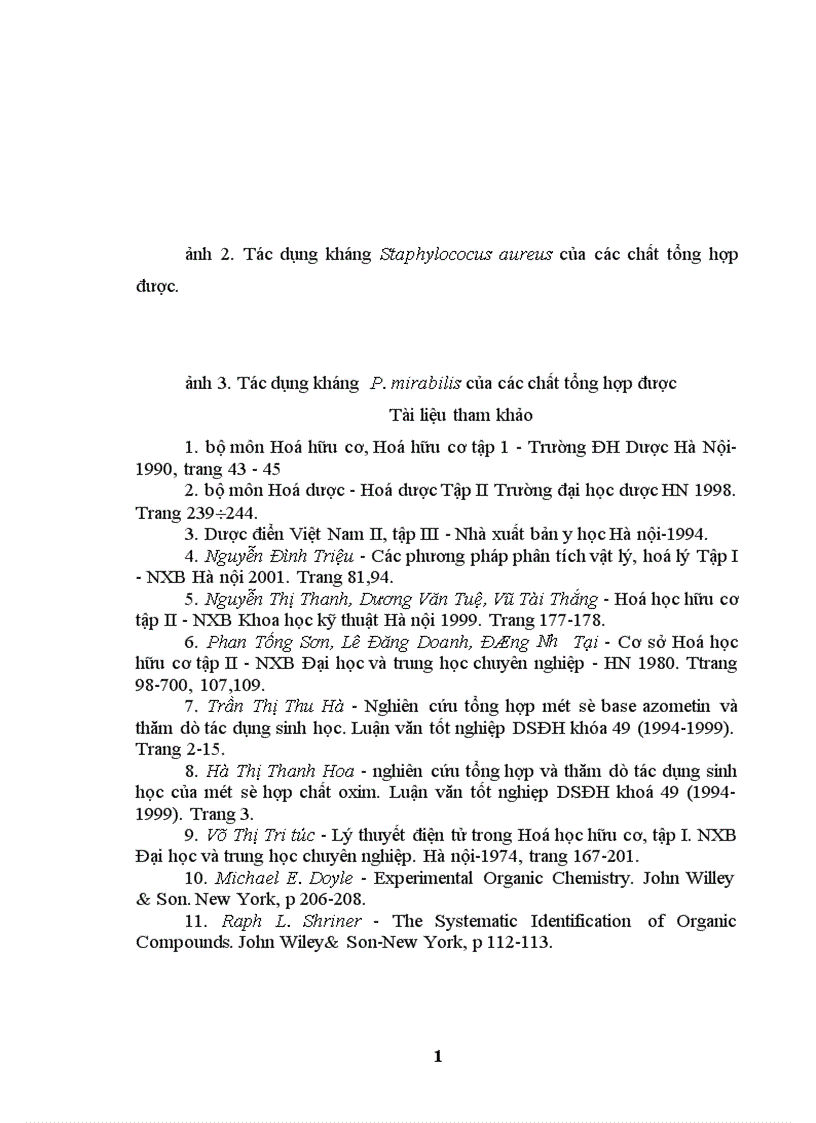 image for page Tổng hợp một số dẫn xuất ngưng tụ chứa N của tetracyclin gồm Một hợp chất oxim một hợp chất azometin và 3 hợp chất hydrazon sau đó sơ bộ thăm dò tác dụng kháng khuẩn kháng nấm của những chất tổng hợp được