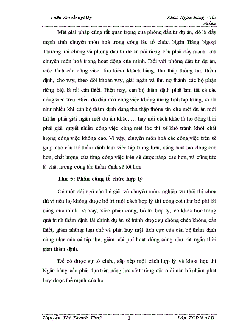 image for page Nâng cao chất lượng thẩm định tài chính dự án trong hoạt động cho vay tại Ngân Hàng Ngoại Thương Việt Nam 1