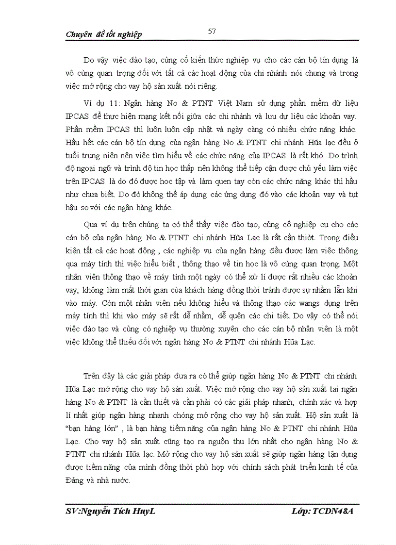 image for page Mở rộng cho vay hộ sản xuất tại ngân hàng nông nghiệp và Phát triển nông thôn Việt Nam chi nhánh Hòa Lạc 1