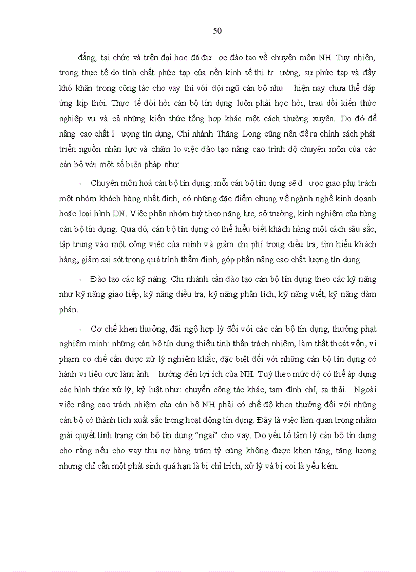 image for page Giải pháp nâng cao chất lượng tín dụng NH đối với các DNVVN tại NHNo PTNT chi nhánh Thăng Long