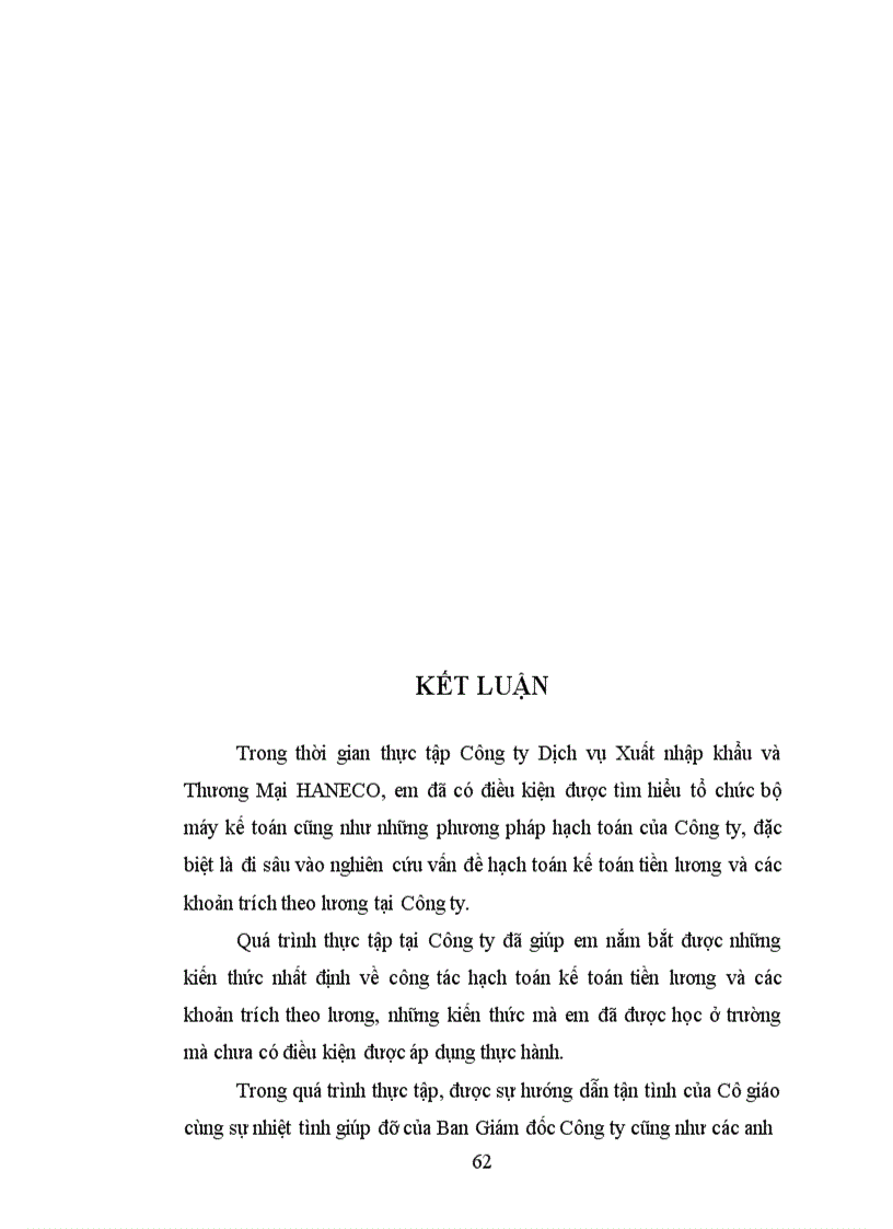 image for page Phương hướng hoàn thiện kế toán tiền lương và các khoản trích theo lương tại Công ty HANECO 1