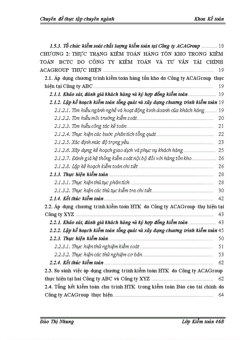 image for page Hoàn thiện kiểm toán chu trình hàng tồn kho trong kiểm toán Báo cáo Tài chính do Công ty Kiểm toán và Tư vấn Tài chính ACAGroup thực hiện 1