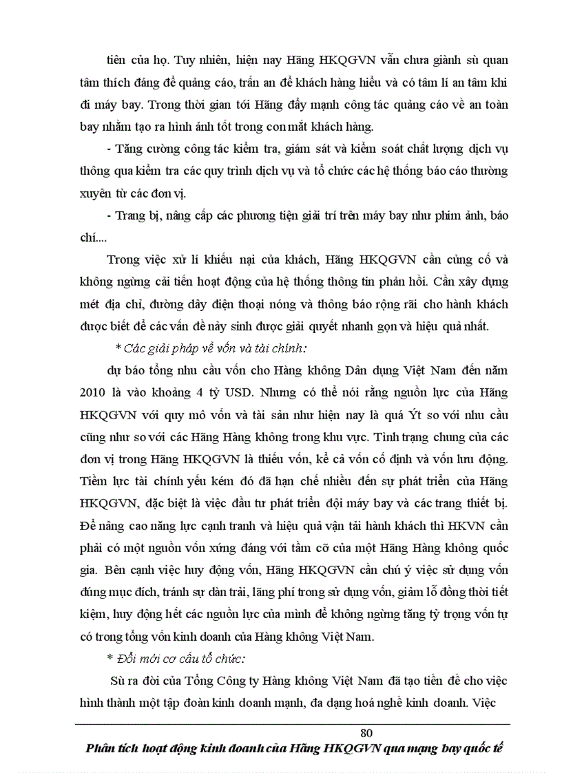 image for page Những kiến nghị nhằm nâng cao năng lực cạnh tranh của hãng hkqgvn qua mạng bay quốc tế