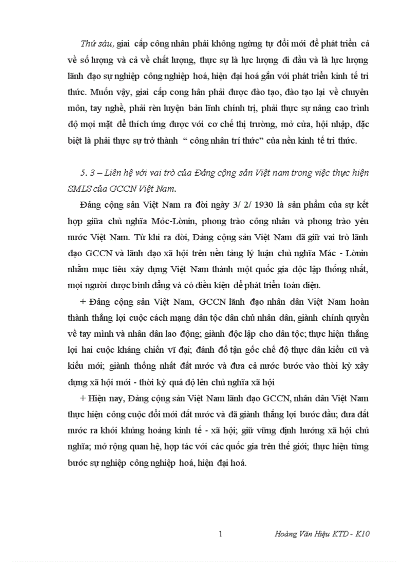 image for page vấn đề sứ mệnh lịch sử của giai cấp công nhân trong thời đại ngày nay