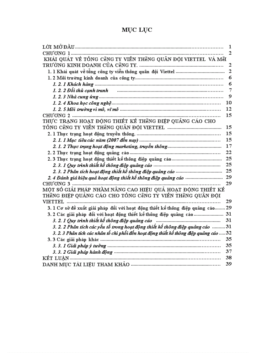image for page Một số giải pháp nhằm nâng cao hiệu quả hoạt động thiết kế thông điệp quảng cáo cho tổng công ty viễn thông quân đội Viettel