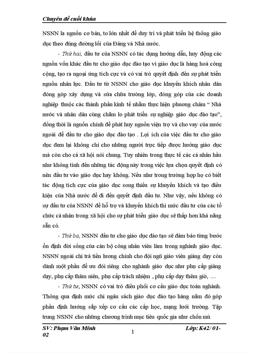 image for page Cơ chế quản lý Ngân sách nhà nước cho nghành giáo dục và đào tạo cảu Việt Nam Thực trạng và giải pháp