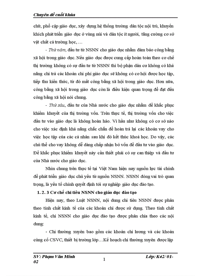 image for page Cơ chế quản lý Ngân sách nhà nước cho nghành giáo dục và đào tạo cảu Việt Nam Thực trạng và giải pháp