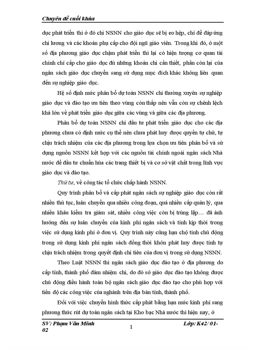 image for page Cơ chế quản lý Ngân sách nhà nước cho nghành giáo dục và đào tạo cảu Việt Nam Thực trạng và giải pháp