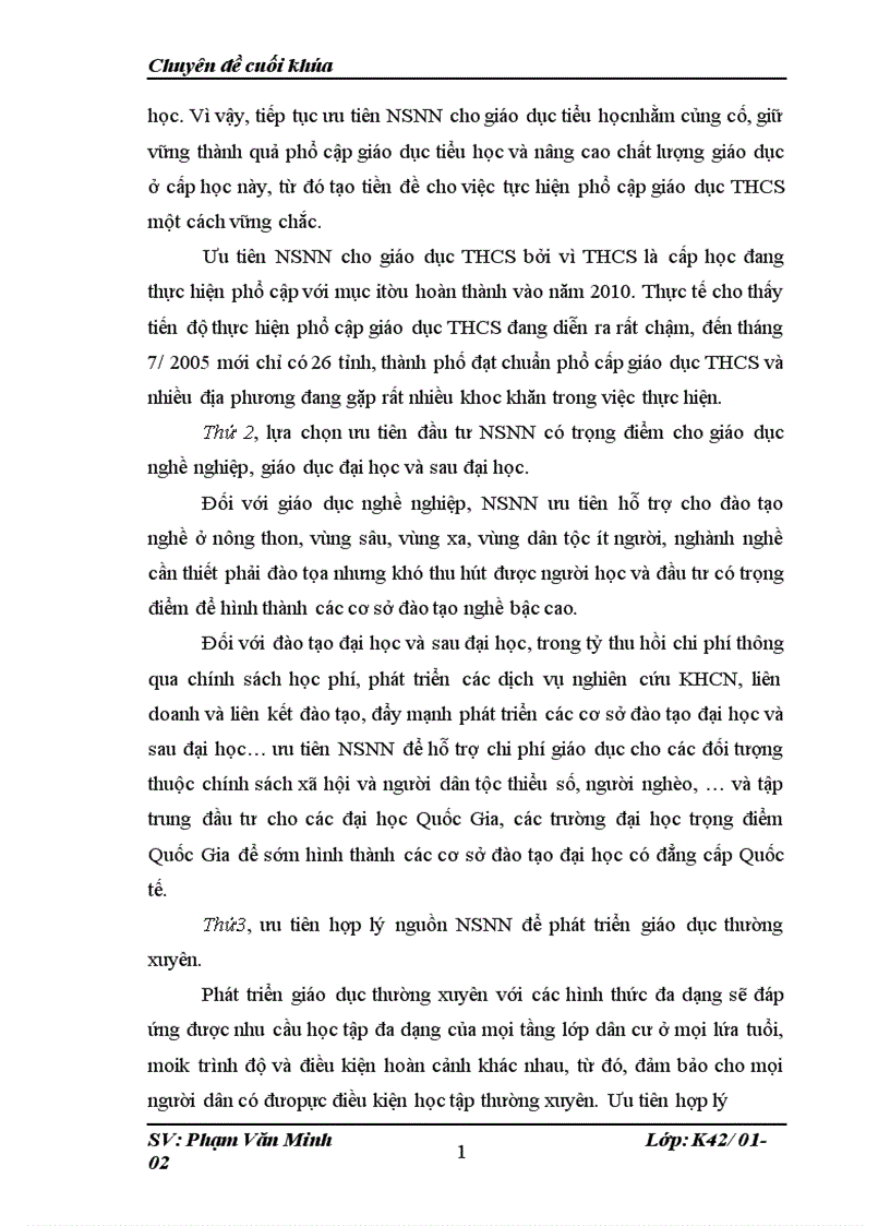 image for page Cơ chế quản lý Ngân sách nhà nước cho nghành giáo dục và đào tạo cảu Việt Nam Thực trạng và giải pháp
