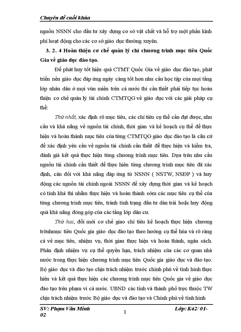 image for page Cơ chế quản lý Ngân sách nhà nước cho nghành giáo dục và đào tạo cảu Việt Nam Thực trạng và giải pháp