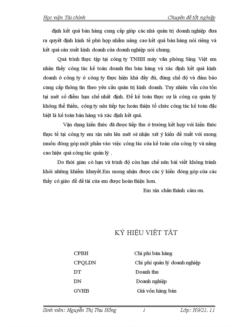 image for page Tổ chức công tác kế toán doanh thu bán hàng và xác định kết quả bán hàng tại Công ty TNHH máy văn phòng Sing Việt 1
