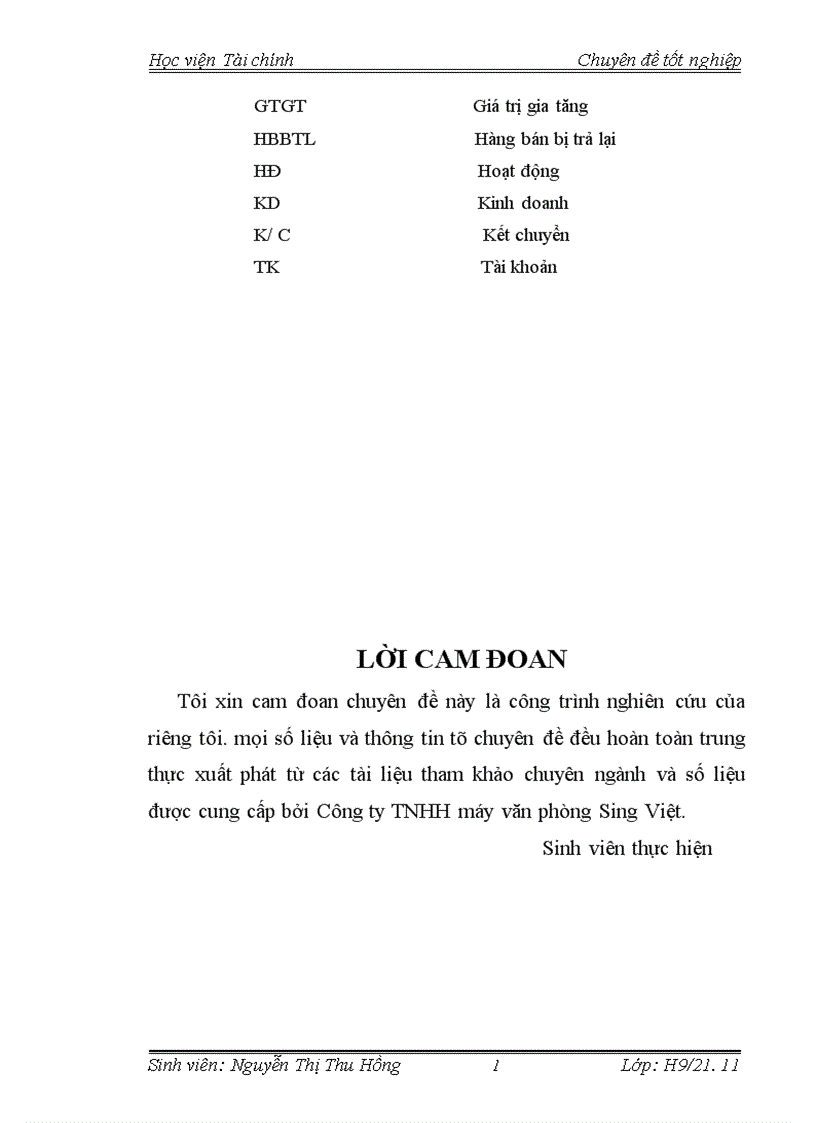image for page Tổ chức công tác kế toán doanh thu bán hàng và xác định kết quả bán hàng tại Công ty TNHH máy văn phòng Sing Việt 1