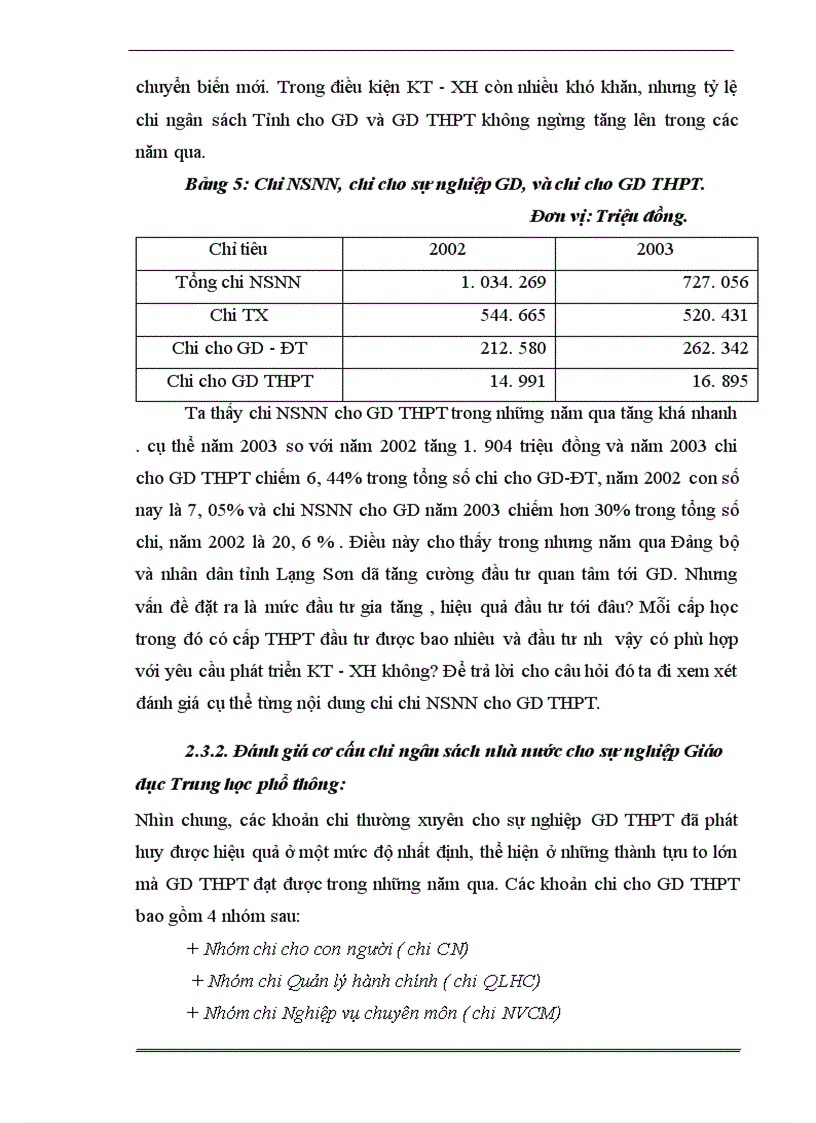 image for page Một số giải pháp nhằm tăng cường công tác quản lý chi ngân sách Nhà nước cho giáo dục trung học phổ thông ở tỉnh Lạng Sơn