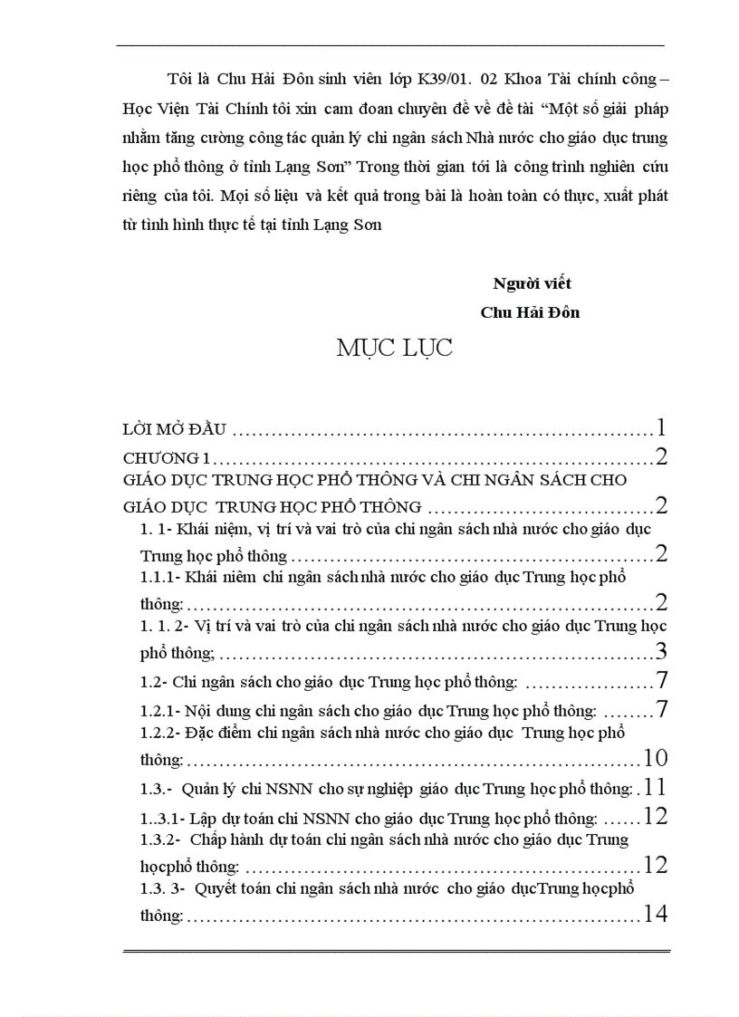 image for page Một số giải pháp nhằm tăng cường công tác quản lý chi ngân sách Nhà nước cho giáo dục trung học phổ thông ở tỉnh Lạng Sơn