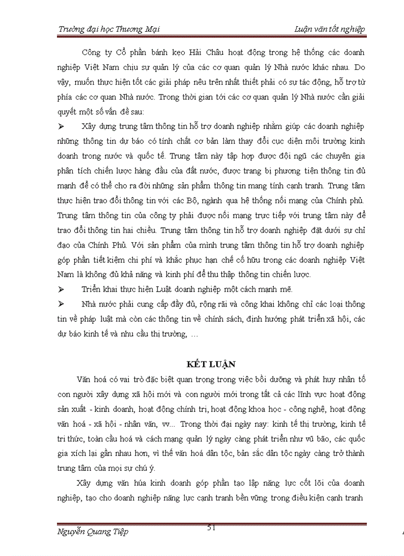 image for page Một số giải pháp nhắm xây dựng và phát triển một số giá trị văn hóa kinh doanh của Công ty cổ phần Bánh kẹo Hải Châu 1