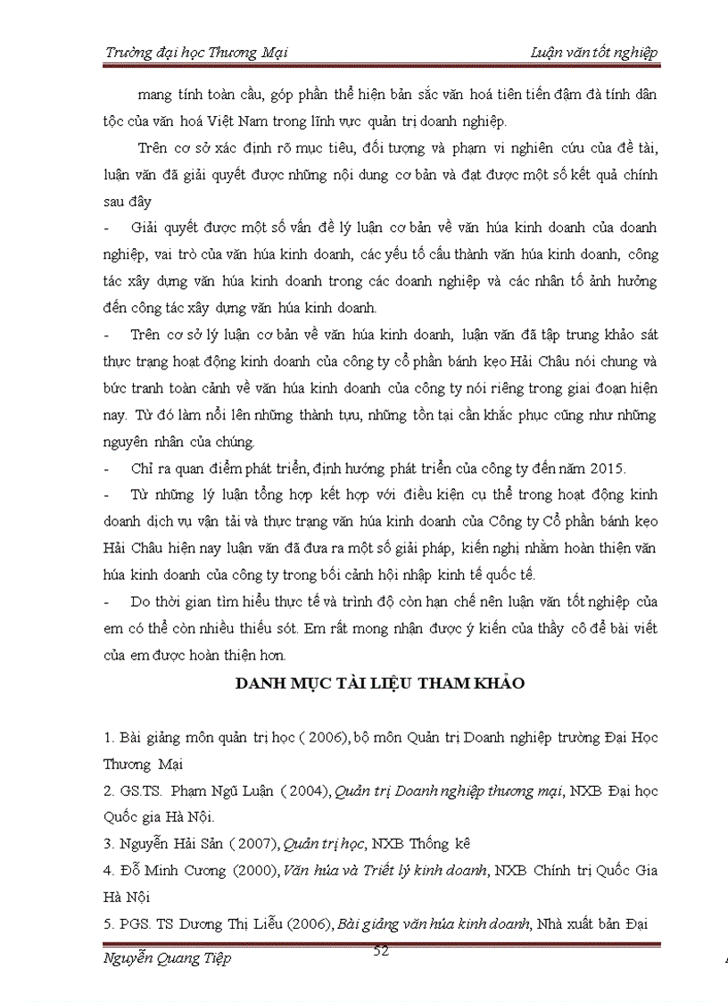 image for page Một số giải pháp nhắm xây dựng và phát triển một số giá trị văn hóa kinh doanh của Công ty cổ phần Bánh kẹo Hải Châu 1