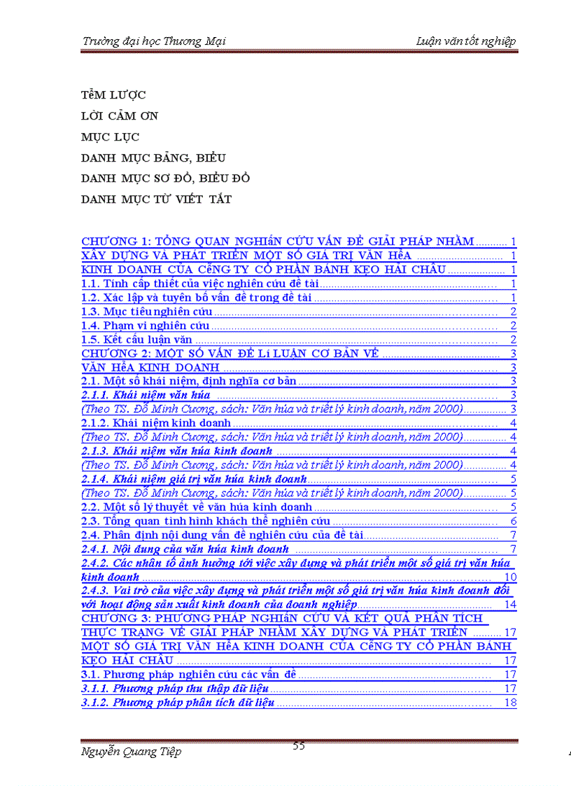 image for page Một số giải pháp nhắm xây dựng và phát triển một số giá trị văn hóa kinh doanh của Công ty cổ phần Bánh kẹo Hải Châu 1