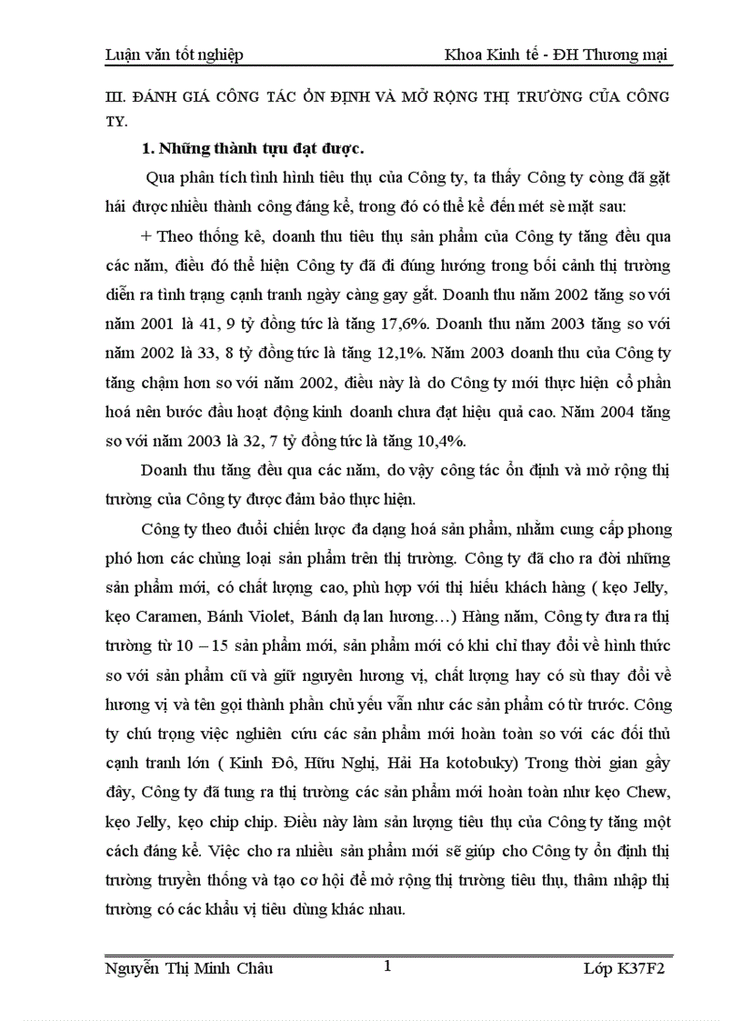 image for page Thực trạng thị trường tiêu thụ trong nước của Công ty cổ phần bánh kẹo hải hà 1