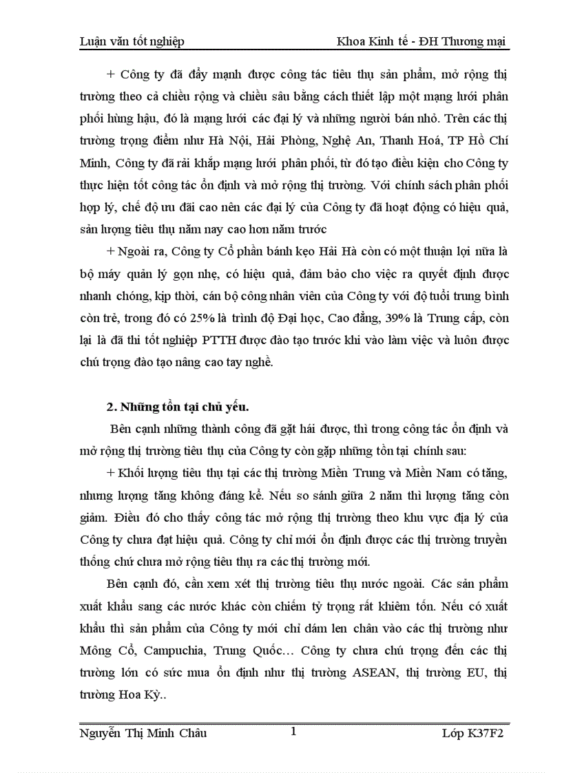 image for page Thực trạng thị trường tiêu thụ trong nước của Công ty cổ phần bánh kẹo hải hà 1