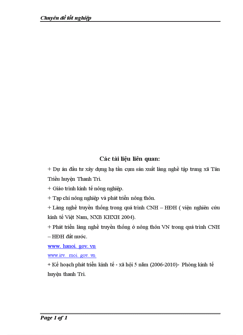 image for page Thực trạng và giải pháp chủ yếu phát triển làng nghề truyền thống ở xã Tân Triều huyện Thanh Trì