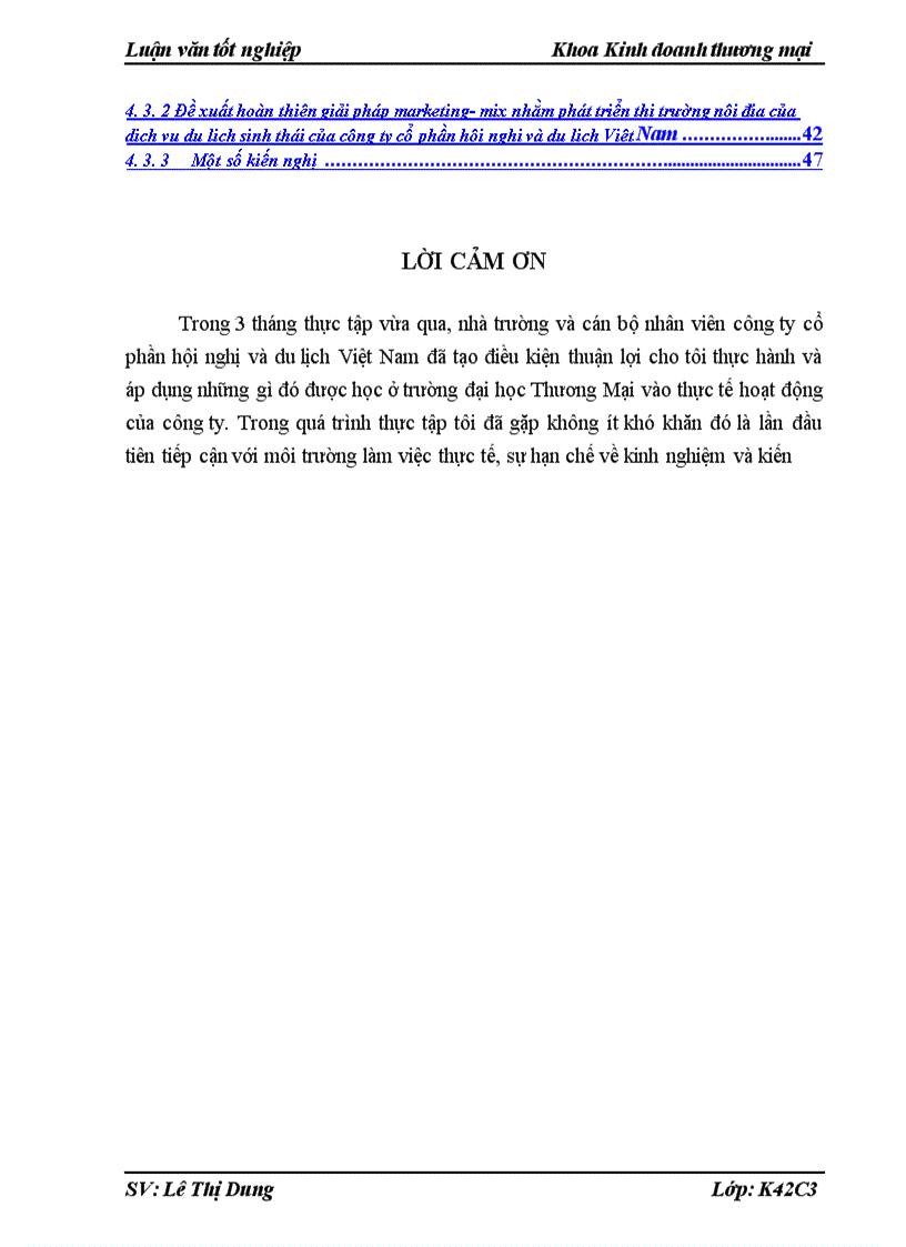 image for page Giải pháp marketing mix nhằm phát triển thị trường nội địa của dịch vụ du lịch sinh thái của công ty cổ phần hội nghị và du lịch Việt Nam