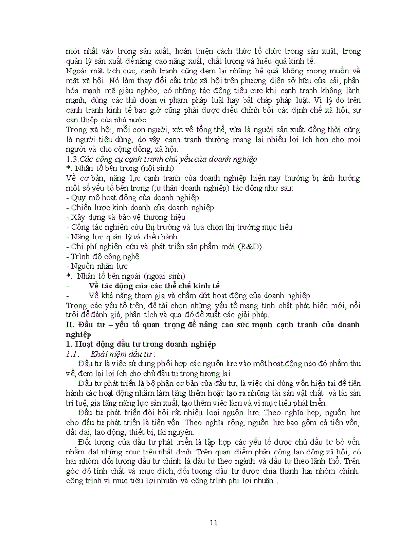 image for page Công tác đầu tư nâng cao khả năng cạnh tranh của Công Ty Cổ Phần Thương Mại Công Nghiệp Sông Đà