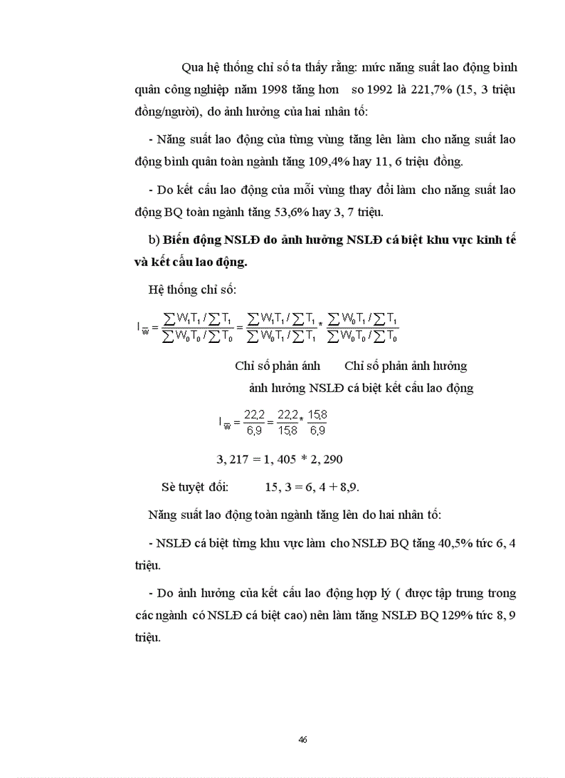 image for page Sử dụng một số phương pháp thống kê phân tích hiệu quả sử dụng lao động trong Công nghiệp 1