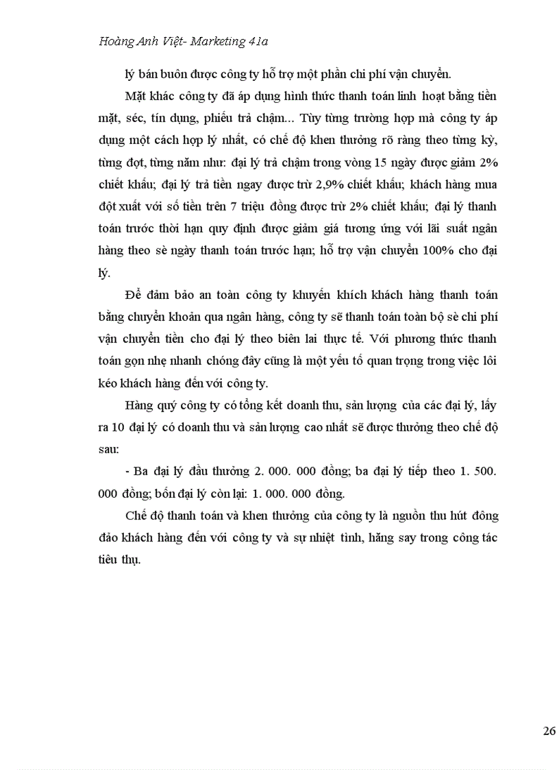 image for page Thực trạng về kênh phân phối của công ty vina reco 1