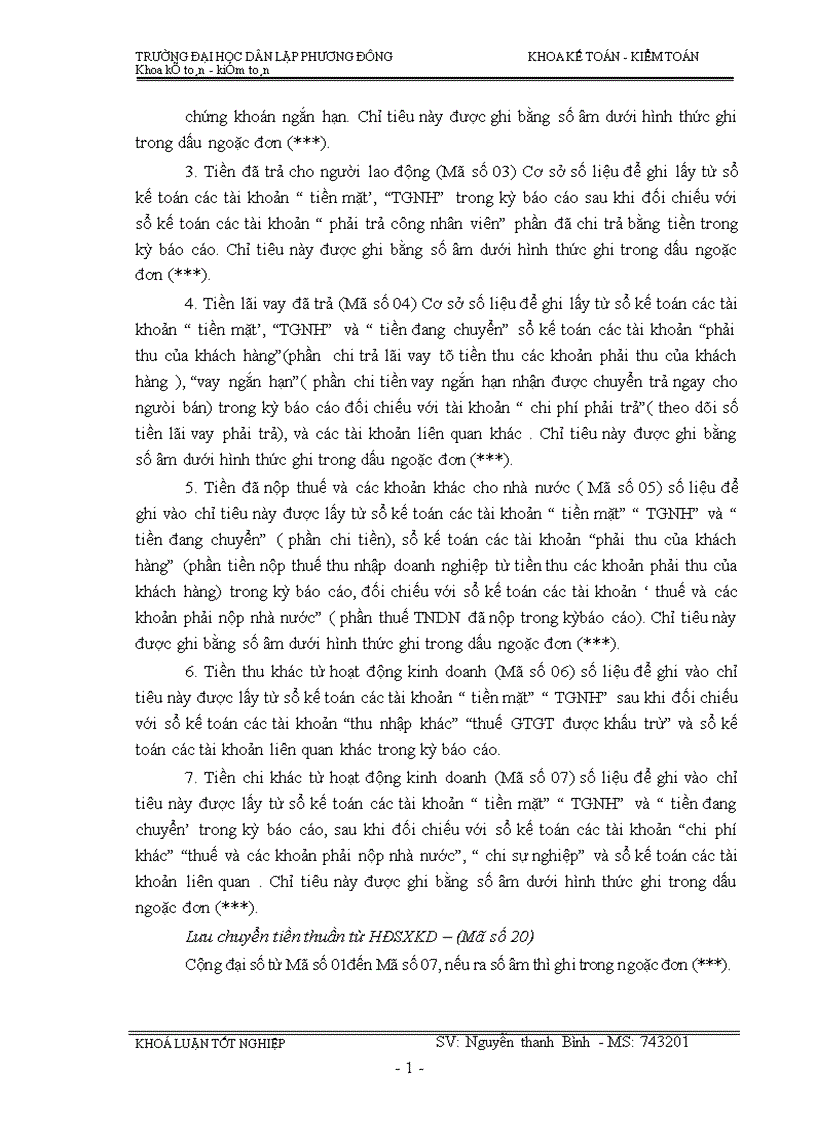 image for page Lập kiểm tra và phân tích các chỉ tiêu tài chính chủ yếu trên Báo cáo tài chính với việc tăng cường quản lý doanh nghiệp tại Công Ty TNHH XNK Nam Kỳ 1
