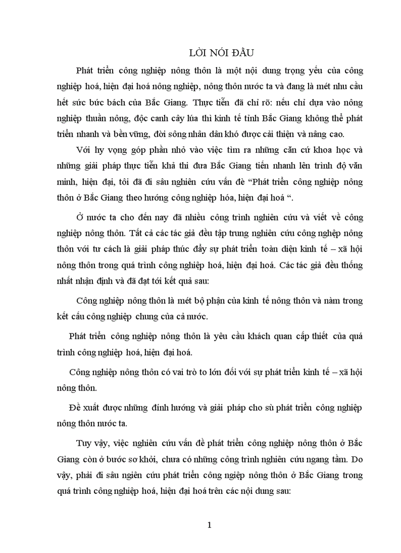 image for page Thực trạng công nghiệp hoá nông thôn ở Bắc Giang