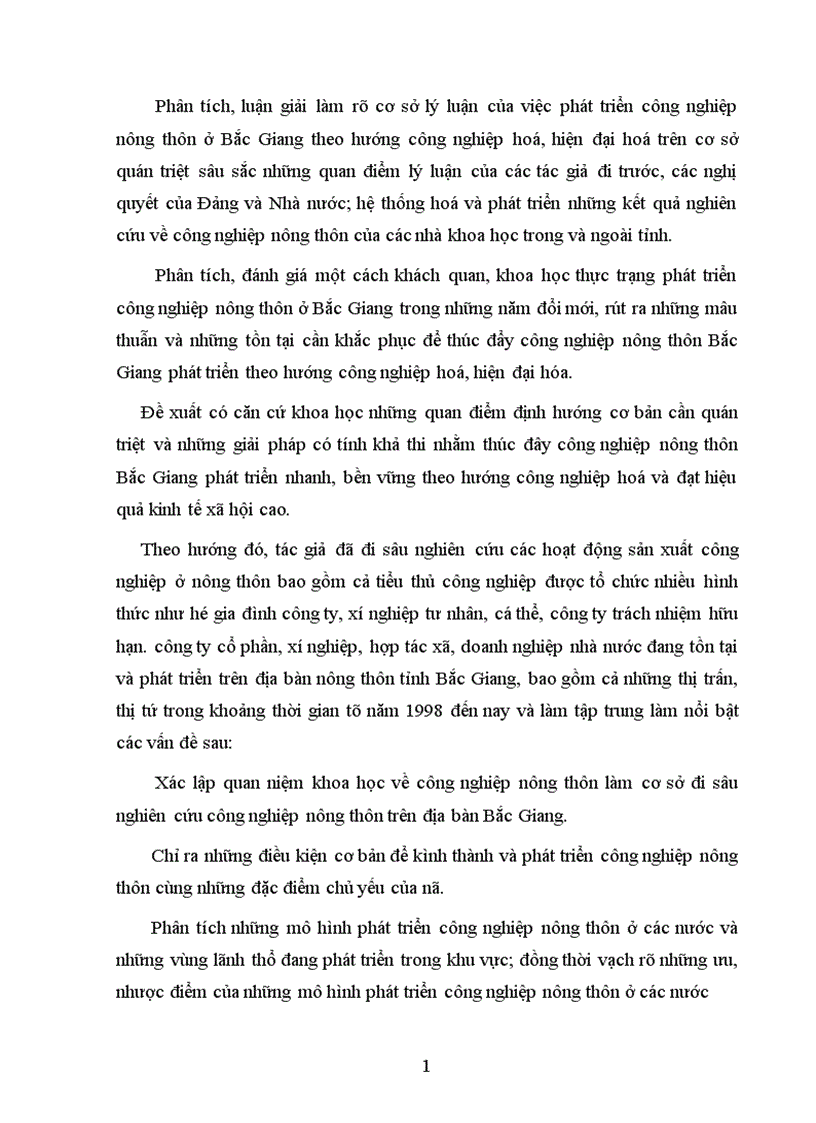 image for page Thực trạng công nghiệp hoá nông thôn ở Bắc Giang