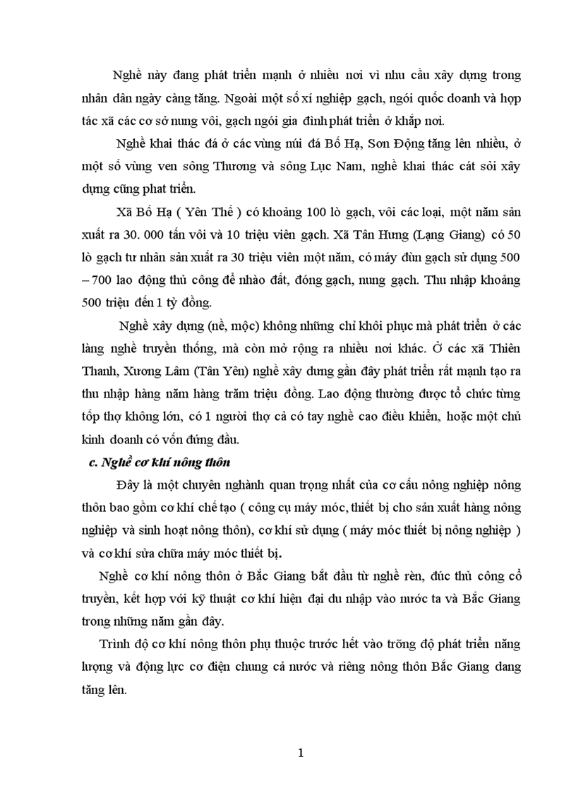 image for page Thực trạng công nghiệp hoá nông thôn ở Bắc Giang