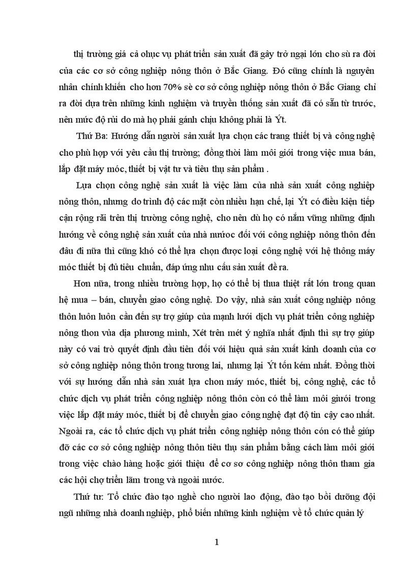 image for page Thực trạng công nghiệp hoá nông thôn ở Bắc Giang