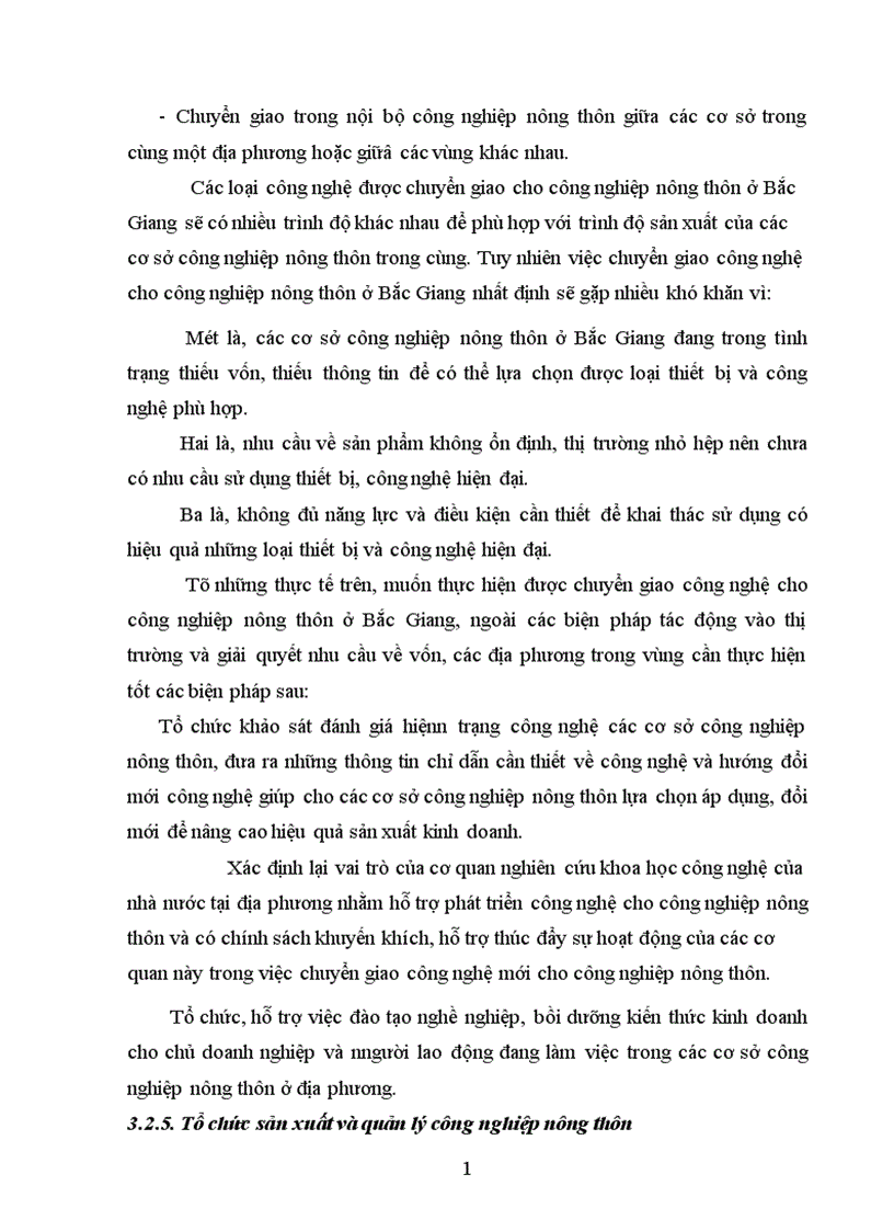 image for page Thực trạng công nghiệp hoá nông thôn ở Bắc Giang