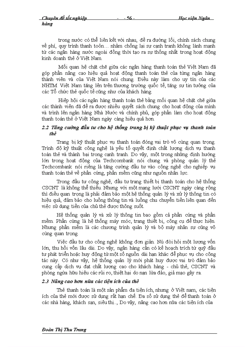 image for page Giải pháp nhằm thúc đầy nghiệp vụ phát hành và thanh toán thẻ tại Ngân Hàng thương mại cổ phần Kỹ Thương Việt Nam Techcombank 1