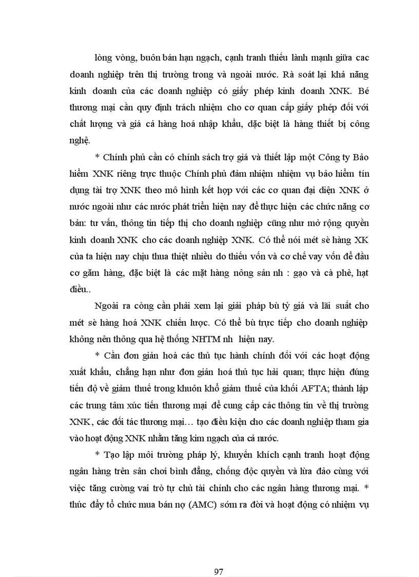 image for page Những giải pháp nhằm nâng cao hiệu quả tín dụng tài trợ XNK tại Hội Sở chính Ngân Hàng Ngoại Thương Việt Nam 1