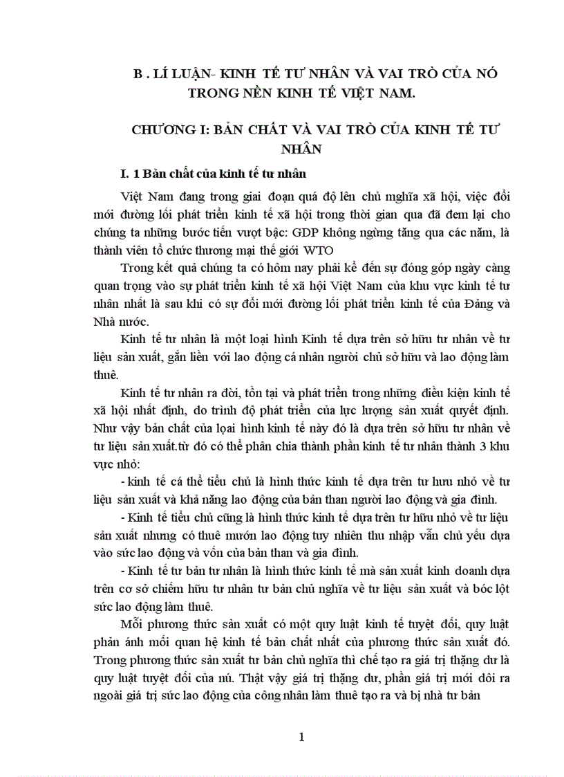 image for page Kinh tế tư nhân và vai trò của nó trong nền kinh tế Việt Nam 1