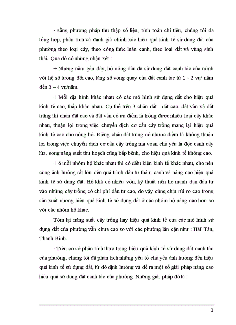 image for page Thực trạng và những giải pháp chủ yếu để nâng cao hiệu quả kinh tế sử dụng đất canh tác ở phường Cẩm Thượng thành phố Hải Dương