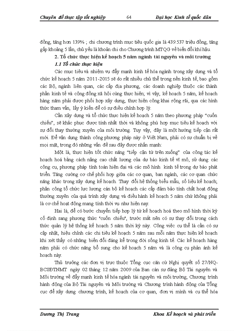 image for page Kinh tế hóa ngành trong xây dựng và tổ chức thực hiện kế hoạch 5 năm của Bộ Tài nguyên và môi trường 1